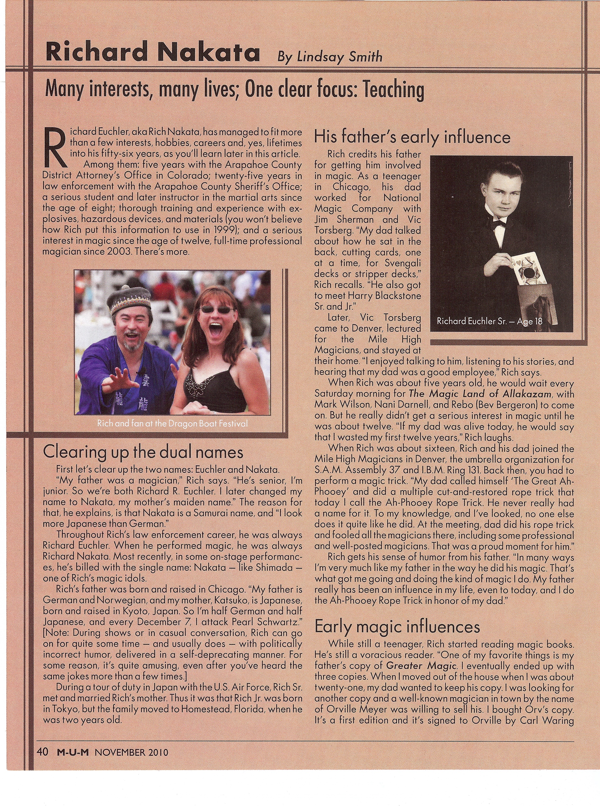 Magic Unity Might Magazine: Richard Nakata page 3